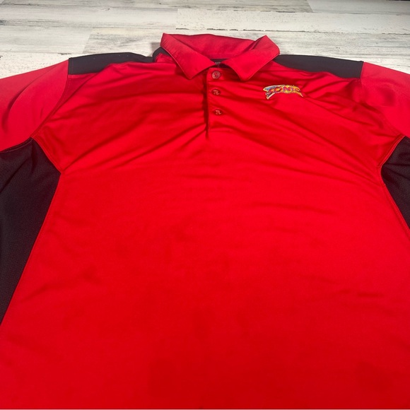 Nike Golf Men’s Sonic Performance Polo Shirt Red Black Size Large Fast Food - Picture 2 of 6